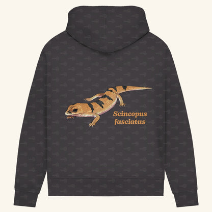Damen Bio Hoodie mit Seitentaschen | Peters' gebänderter Skink Scincopus fasciatus