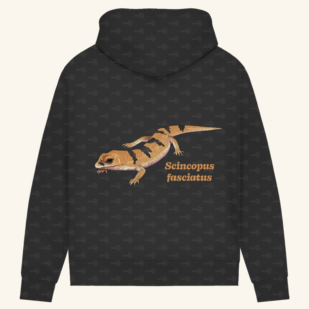 Damen Bio Hoodie mit Seitentaschen | Peters' gebänderter Skink Scincopus fasciatus