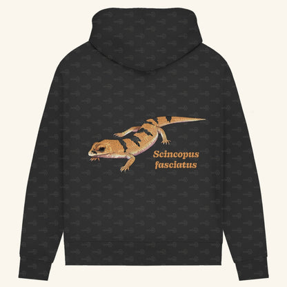 Damen Bio Hoodie mit Seitentaschen | Peters' gebänderter Skink Scincopus fasciatus