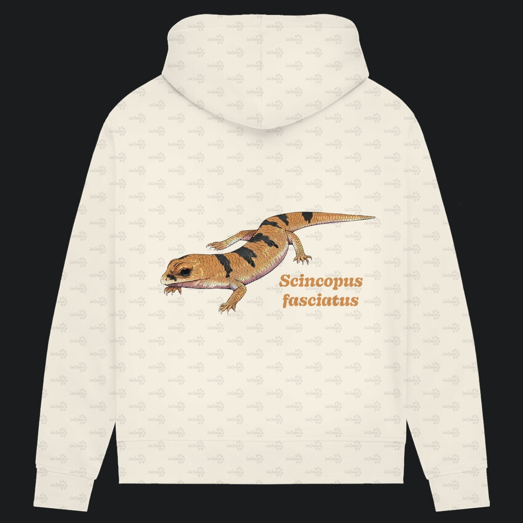 Damen Bio Hoodie mit Seitentaschen | Peters' gebänderter Skink Scincopus fasciatus