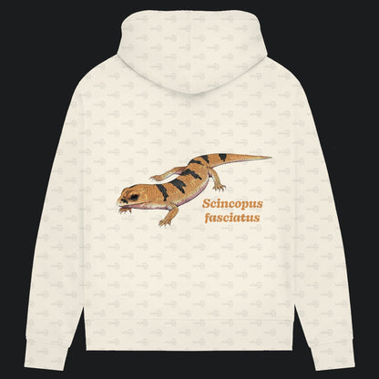 Damen Bio Hoodie mit Seitentaschen | Peters' gebänderter Skink Scincopus fasciatus
