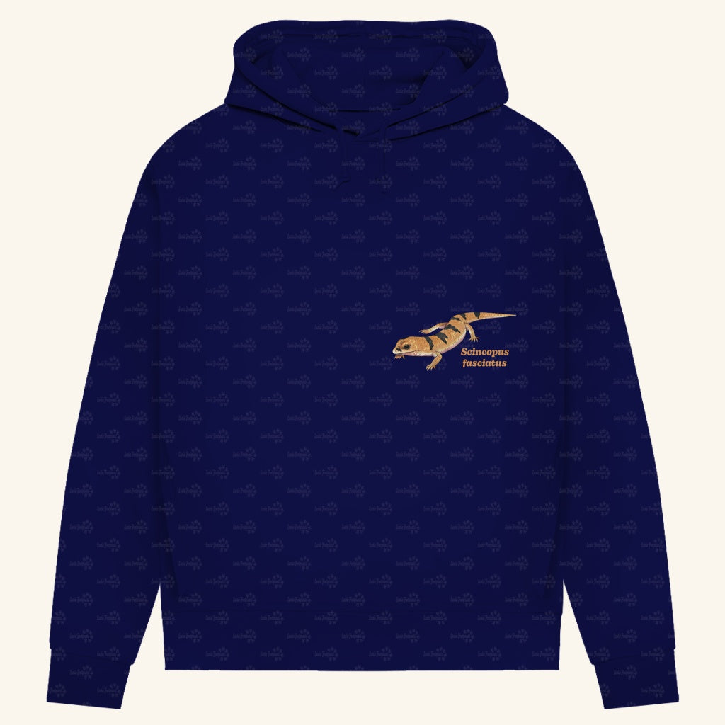 Damen Bio Hoodie mit Seitentaschen | Peters' gebänderter Skink Scincopus fasciatus