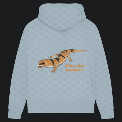 Damen Bio Hoodie mit Seitentaschen | Peters' gebänderter Skink Scincopus fasciatus