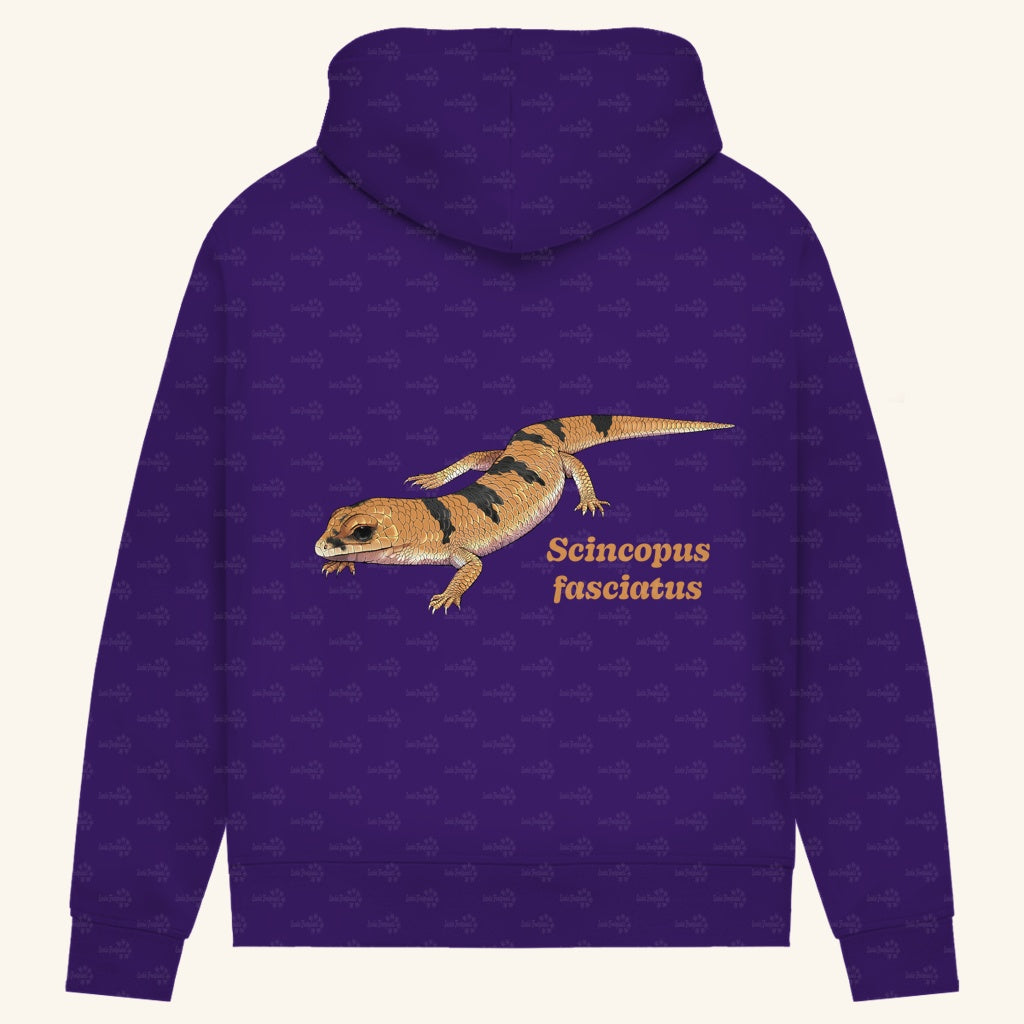 Damen Bio Hoodie mit Seitentaschen | Peters' gebänderter Skink Scincopus fasciatus