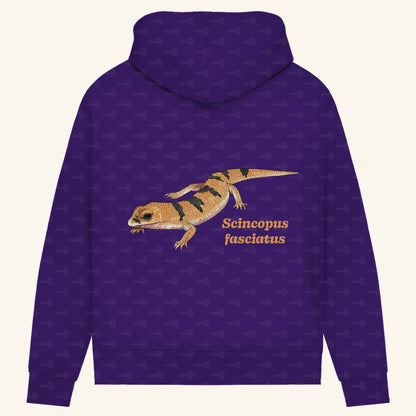 Damen Bio Hoodie mit Seitentaschen | Peters' gebänderter Skink Scincopus fasciatus