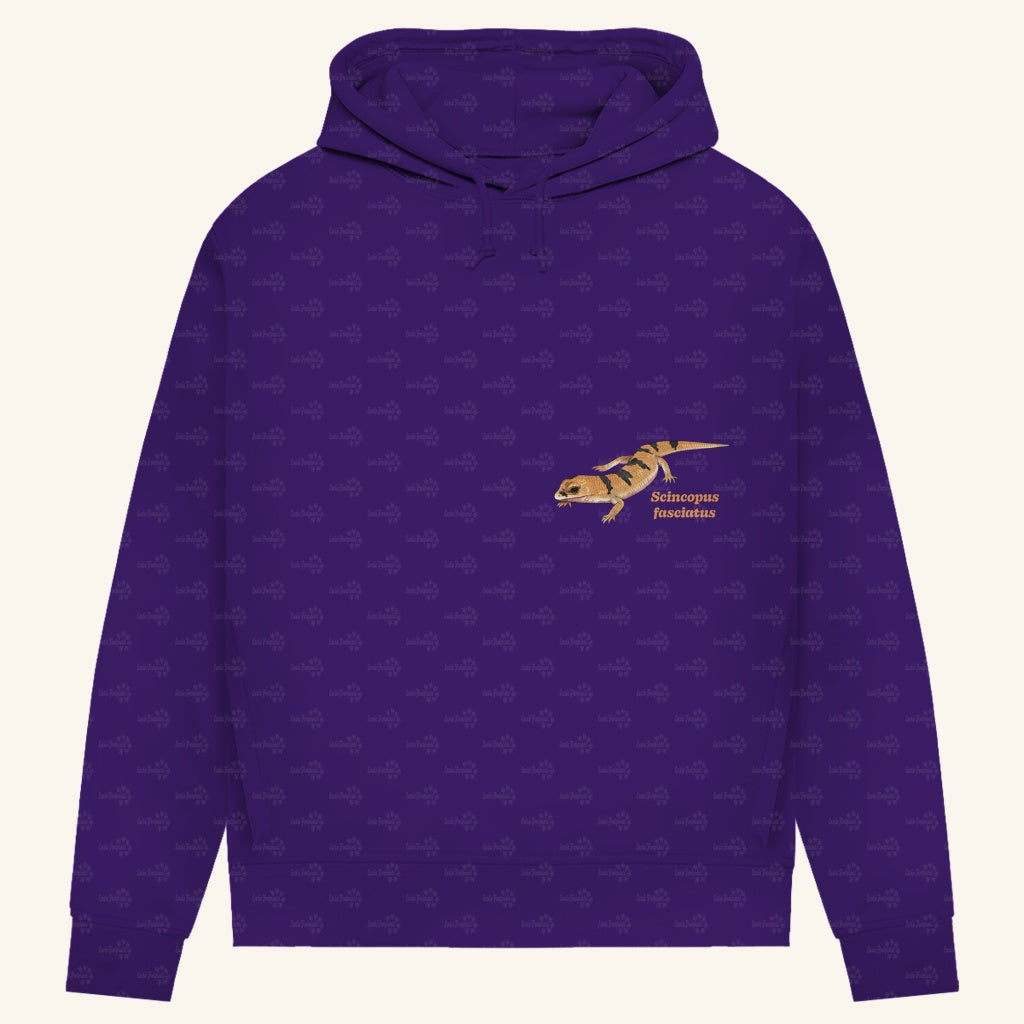Damen Bio Hoodie mit Seitentaschen | Peters' gebänderter Skink Scincopus fasciatus