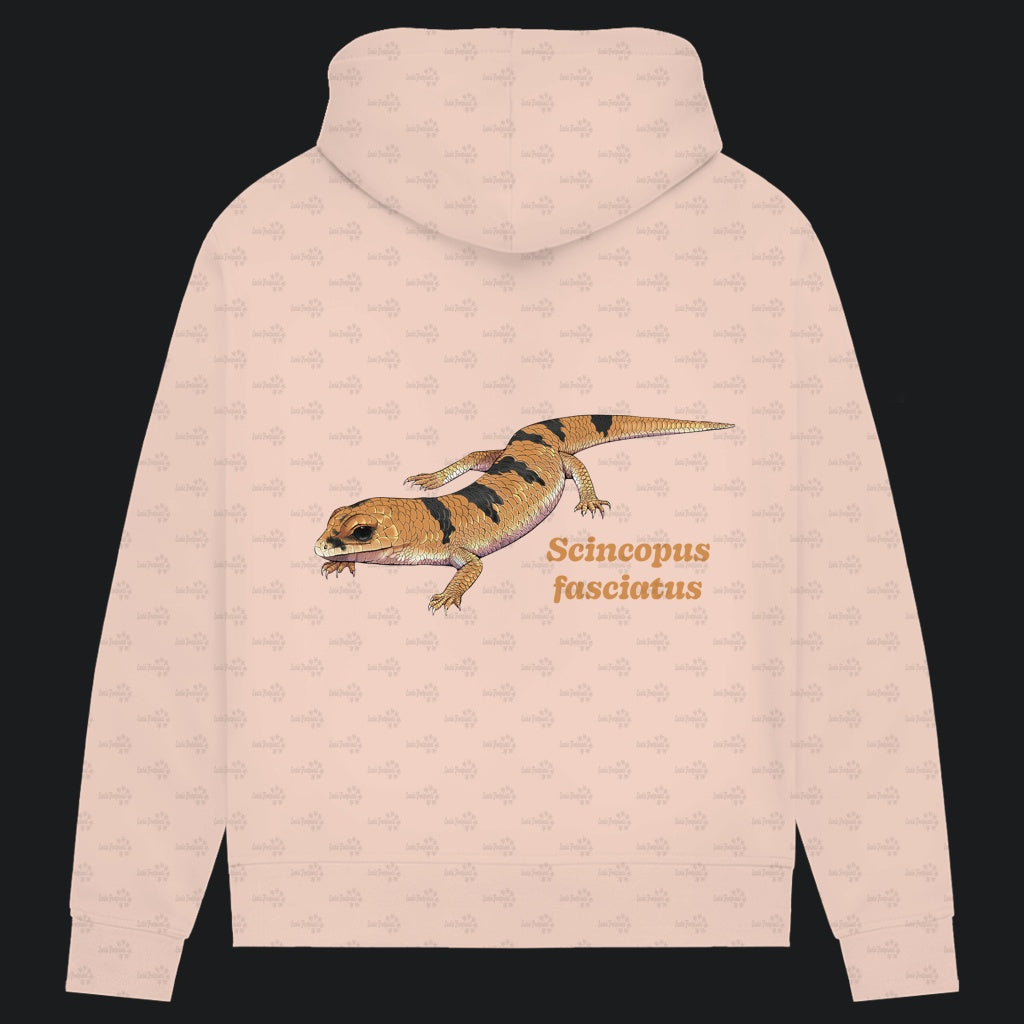 Damen Bio Hoodie mit Seitentaschen | Peters' gebänderter Skink Scincopus fasciatus