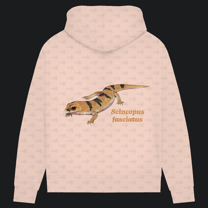 Damen Bio Hoodie mit Seitentaschen | Peters' gebänderter Skink Scincopus fasciatus
