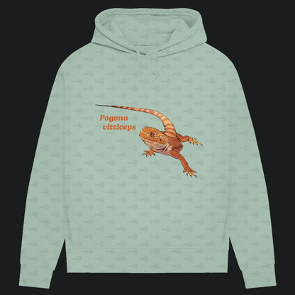Damen Bio Hoodie mit Seitentaschen | Bartagame  Pogona vitticeps