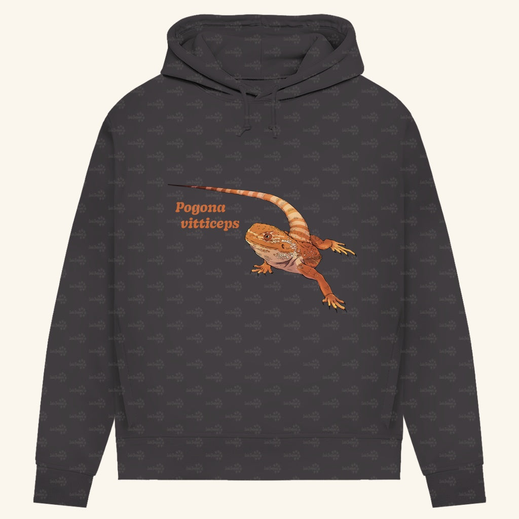 Damen Bio Hoodie mit Seitentaschen | Bartagame  Pogona vitticeps