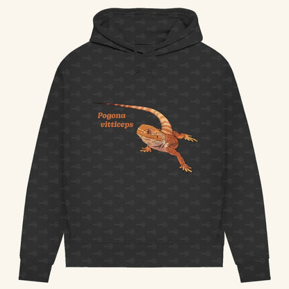 Damen Bio Hoodie mit Seitentaschen | Bartagame  Pogona vitticeps