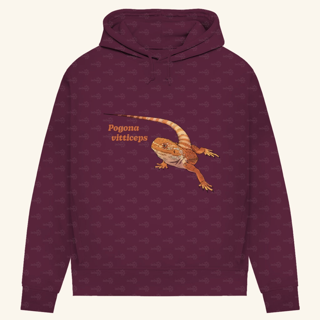 Damen Bio Hoodie mit Seitentaschen | Bartagame  Pogona vitticeps
