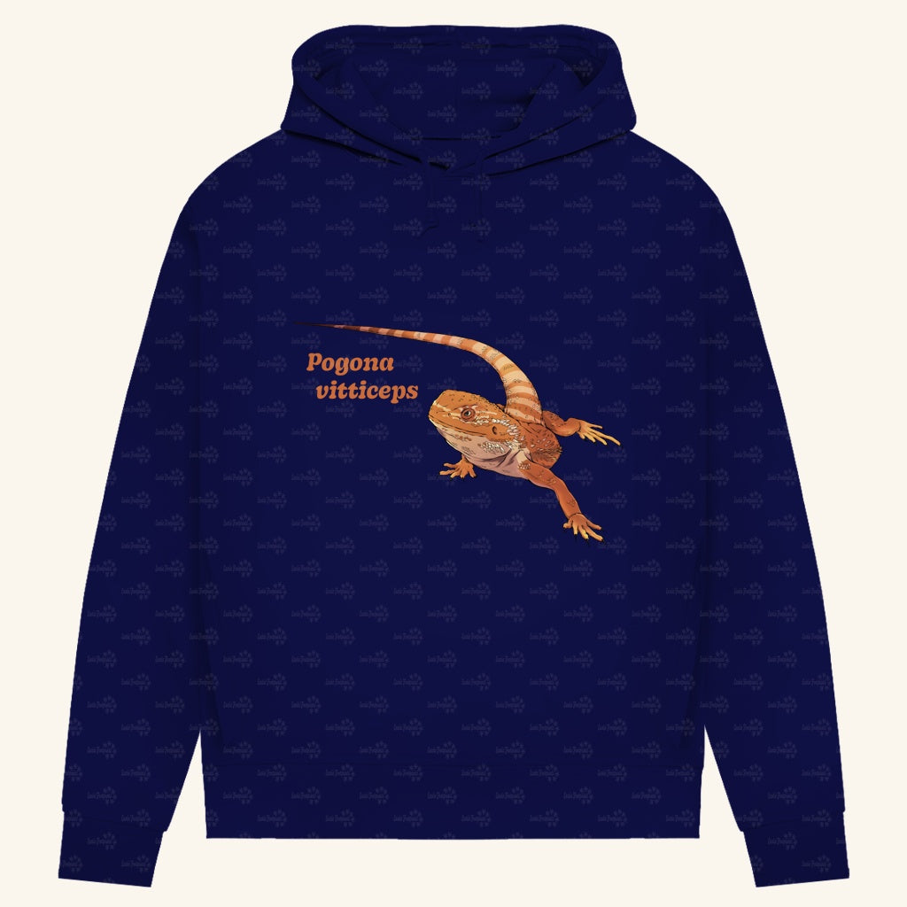 Damen Bio Hoodie mit Seitentaschen | Bartagame  Pogona vitticeps