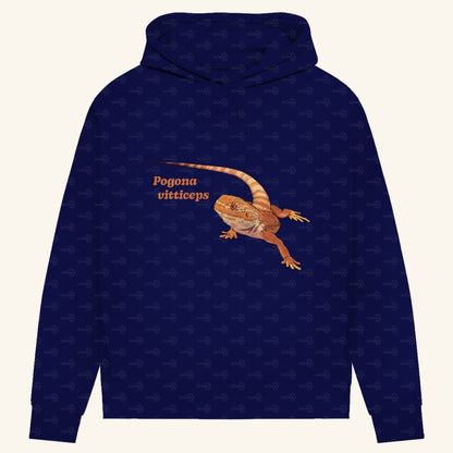 Damen Bio Hoodie mit Seitentaschen | Bartagame  Pogona vitticeps