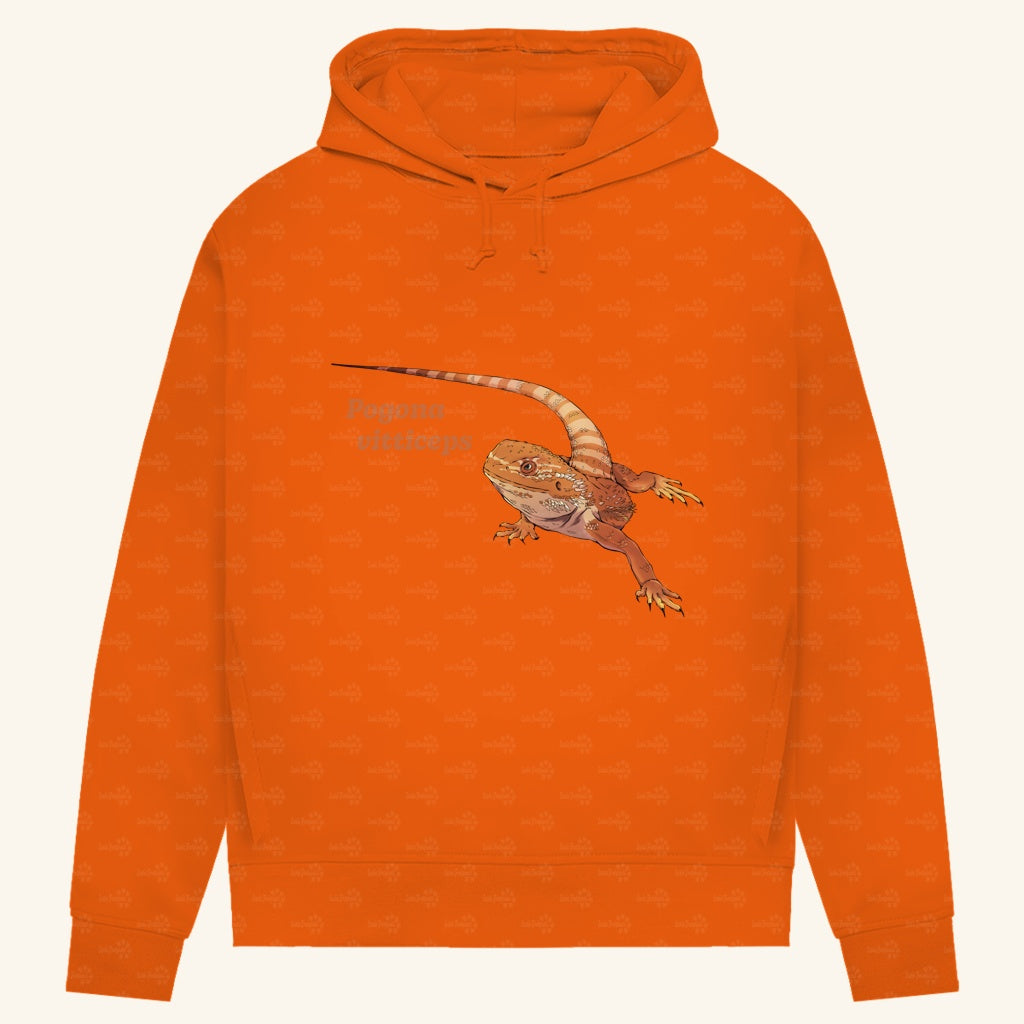 Damen Bio Hoodie mit Seitentaschen | Bartagame  Pogona vitticeps