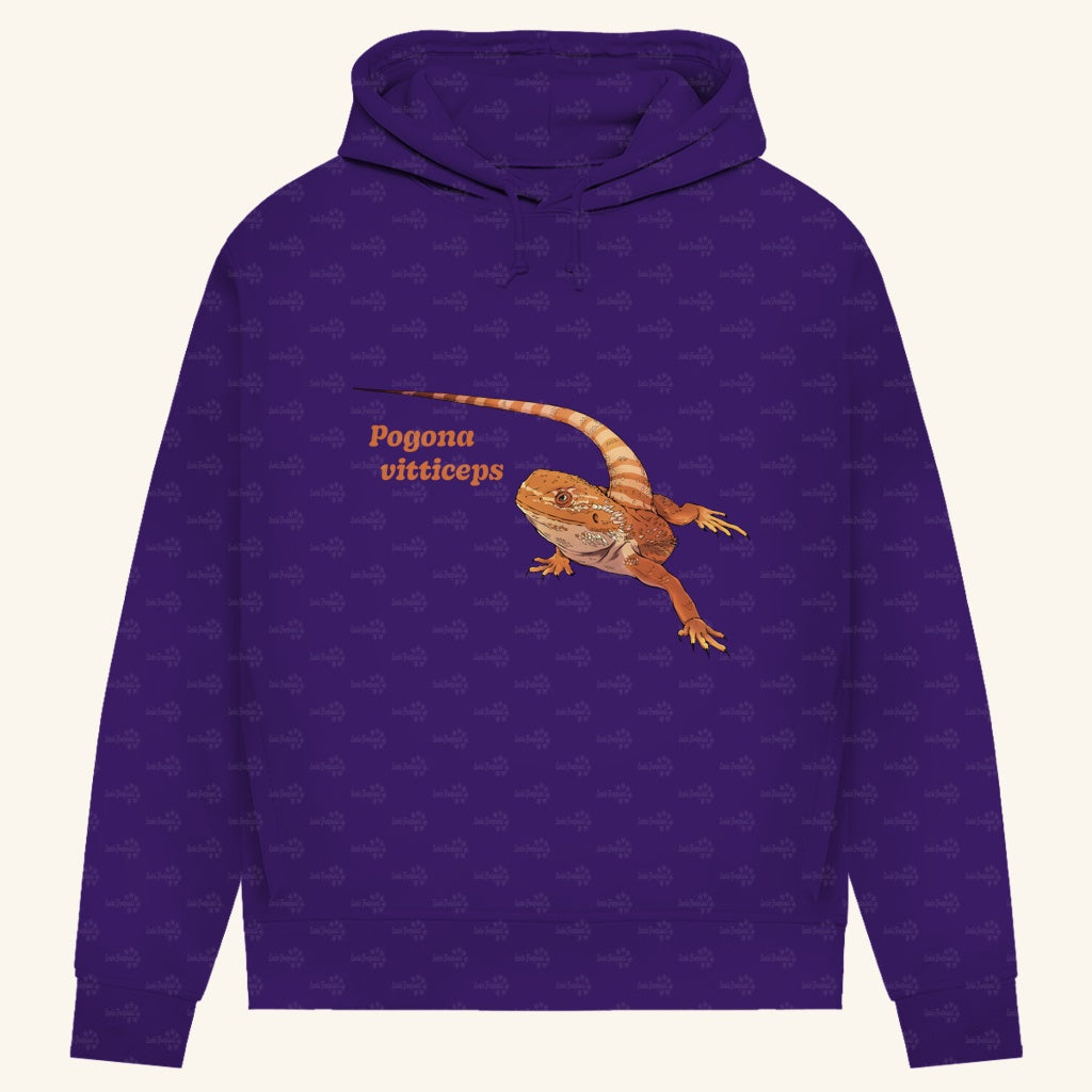 Damen Bio Hoodie mit Seitentaschen | Bartagame  Pogona vitticeps