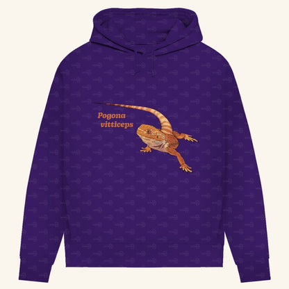Damen Bio Hoodie mit Seitentaschen | Bartagame  Pogona vitticeps