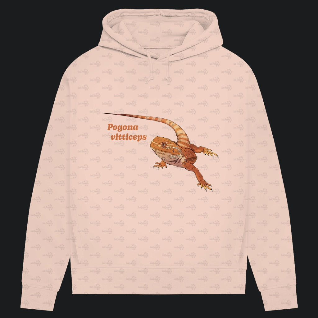 Damen Bio Hoodie mit Seitentaschen | Bartagame  Pogona vitticeps
