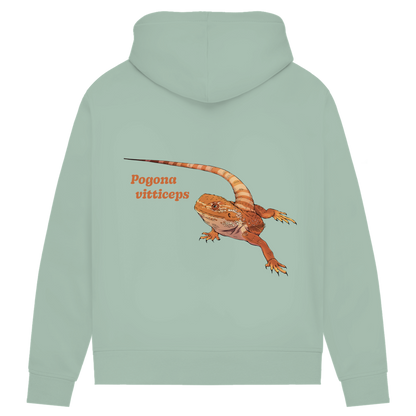 Damen Bio Hoodie mit Seitentaschen | Bartagame  Pogona vitticeps