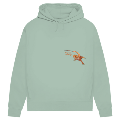 Damen Bio Hoodie mit Seitentaschen | Bartagame  Pogona vitticeps