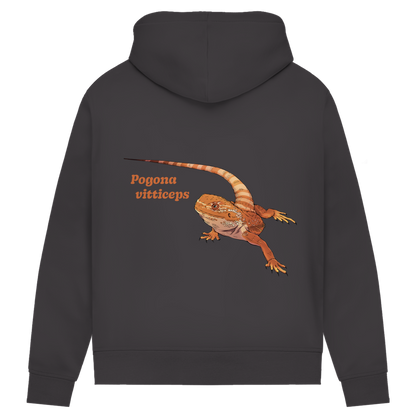 Damen Bio Hoodie mit Seitentaschen | Bartagame  Pogona vitticeps