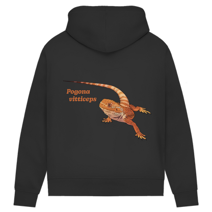 Damen Bio Hoodie mit Seitentaschen | Bartagame  Pogona vitticeps