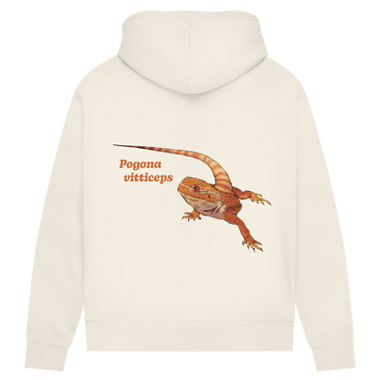 Damen Bio Hoodie mit Seitentaschen | Bartagame  Pogona vitticeps