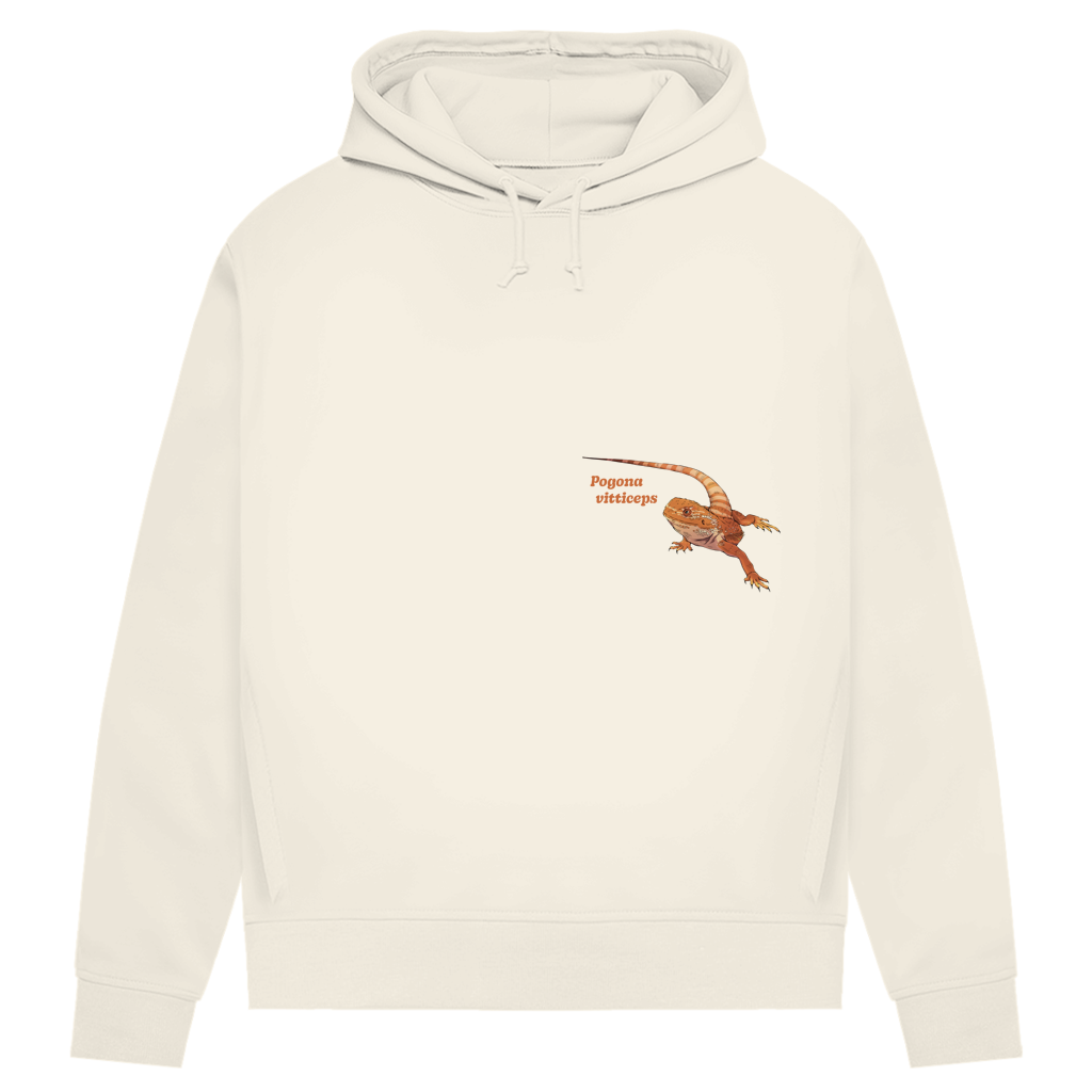 Damen Bio Hoodie mit Seitentaschen | Bartagame  Pogona vitticeps