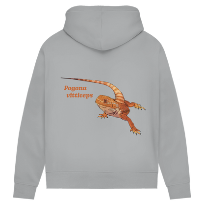 Damen Bio Hoodie mit Seitentaschen | Bartagame  Pogona vitticeps