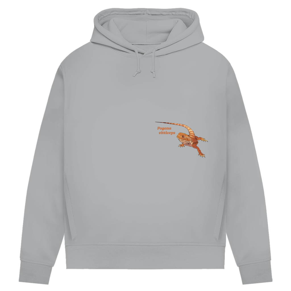 Damen Bio Hoodie mit Seitentaschen | Bartagame  Pogona vitticeps