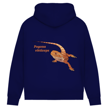 Damen Bio Hoodie mit Seitentaschen | Bartagame  Pogona vitticeps