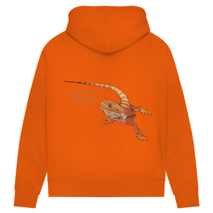 Damen Bio Hoodie mit Seitentaschen | Bartagame  Pogona vitticeps