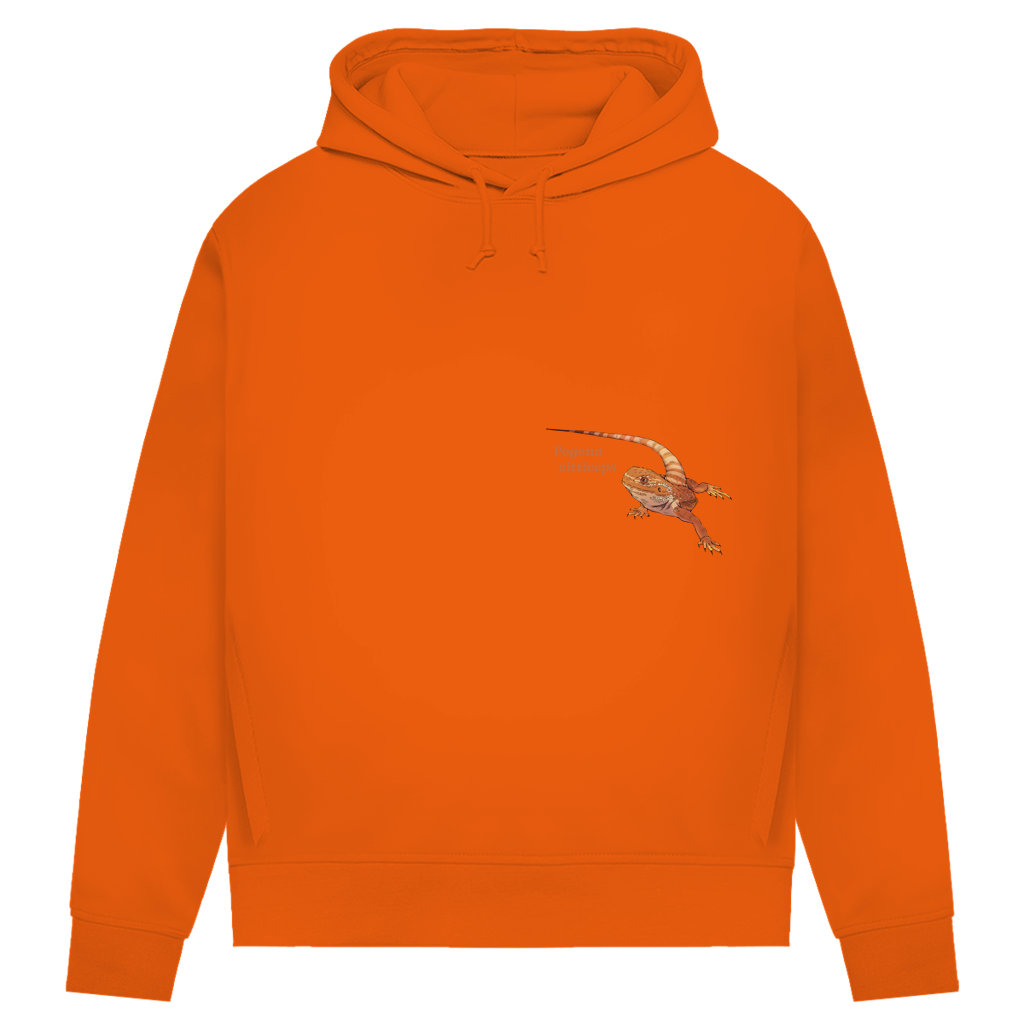 Damen Bio Hoodie mit Seitentaschen | Bartagame  Pogona vitticeps