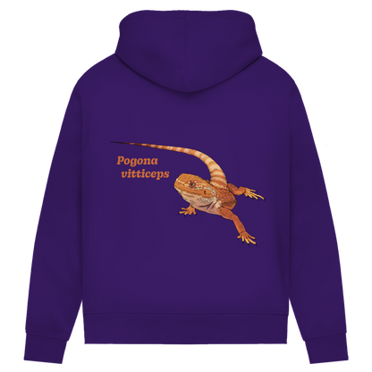 Damen Bio Hoodie mit Seitentaschen | Bartagame  Pogona vitticeps