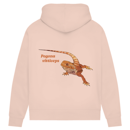 Damen Bio Hoodie mit Seitentaschen | Bartagame  Pogona vitticeps