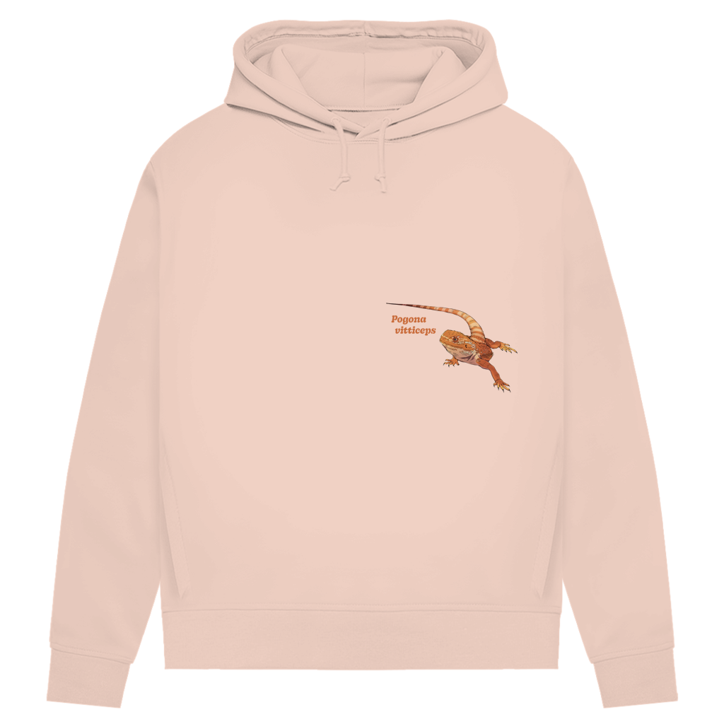 Damen Bio Hoodie mit Seitentaschen | Bartagame  Pogona vitticeps