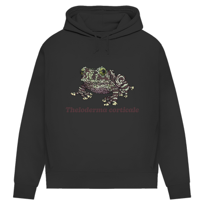 Damen Bio Hoodie mit Seitentaschen | Vietnamesische Moosfrosch  Moosy Frog Theloderma corticale