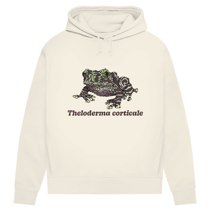 Damen Bio Hoodie mit Seitentaschen | Vietnamesische Moosfrosch  Moosy Frog Theloderma corticale