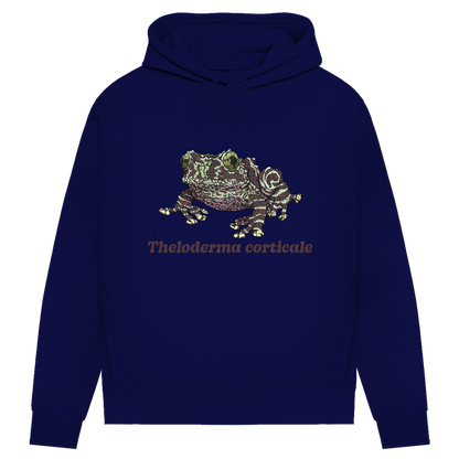 Damen Bio Hoodie mit Seitentaschen | Vietnamesische Moosfrosch  Moosy Frog Theloderma corticale