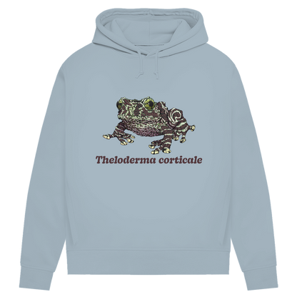 Damen Bio Hoodie mit Seitentaschen | Vietnamesische Moosfrosch  Moosy Frog Theloderma corticale