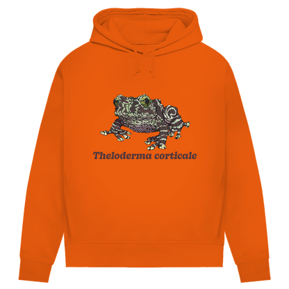 Damen Bio Hoodie mit Seitentaschen | Vietnamesische Moosfrosch  Moosy Frog Theloderma corticale
