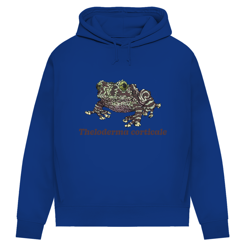 Damen Bio Hoodie mit Seitentaschen | Vietnamesische Moosfrosch  Moosy Frog Theloderma corticale