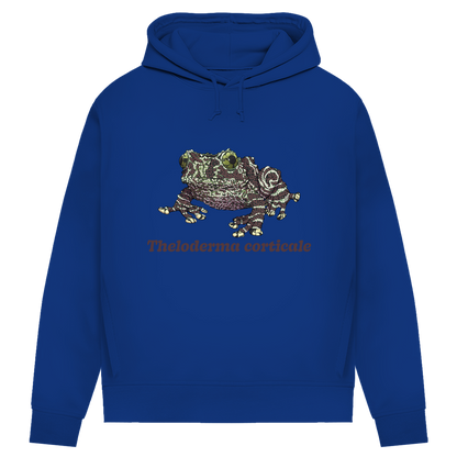 Damen Bio Hoodie mit Seitentaschen | Vietnamesische Moosfrosch  Moosy Frog Theloderma corticale