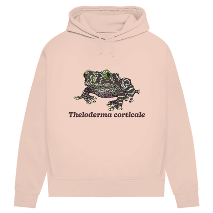 Damen Bio Hoodie mit Seitentaschen | Vietnamesische Moosfrosch  Moosy Frog Theloderma corticale