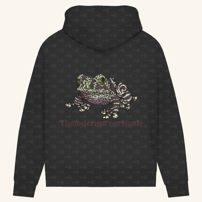Damen Bio Hoodie mit Seitentaschen | Vietnamesische Moosfrosch  Moosy Frog Theloderma corticale