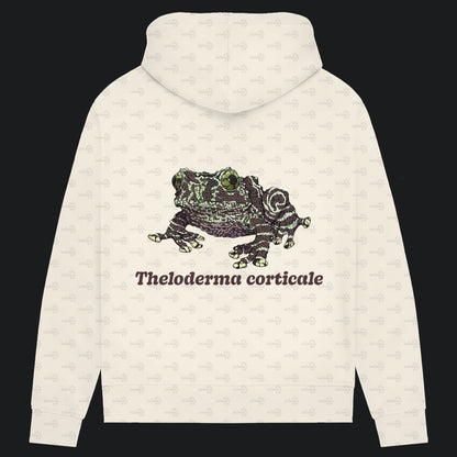 Damen Bio Hoodie mit Seitentaschen | Vietnamesische Moosfrosch  Moosy Frog Theloderma corticale