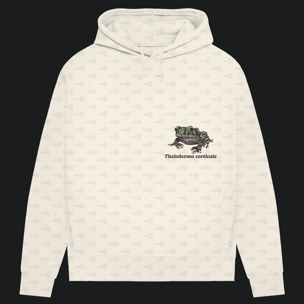 Damen Bio Hoodie mit Seitentaschen | Vietnamesische Moosfrosch  Moosy Frog Theloderma corticale