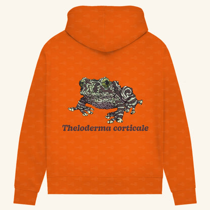 Damen Bio Hoodie mit Seitentaschen | Vietnamesische Moosfrosch  Moosy Frog Theloderma corticale