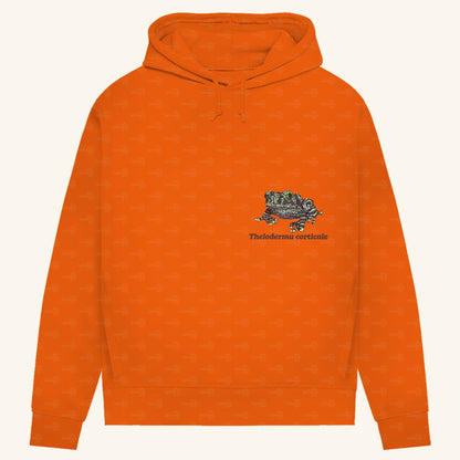 Damen Bio Hoodie mit Seitentaschen | Vietnamesische Moosfrosch  Moosy Frog Theloderma corticale