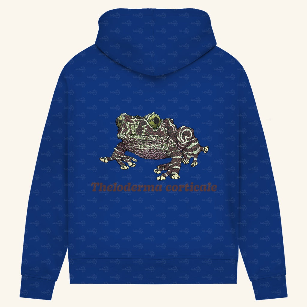 Damen Bio Hoodie mit Seitentaschen | Vietnamesische Moosfrosch  Moosy Frog Theloderma corticale
